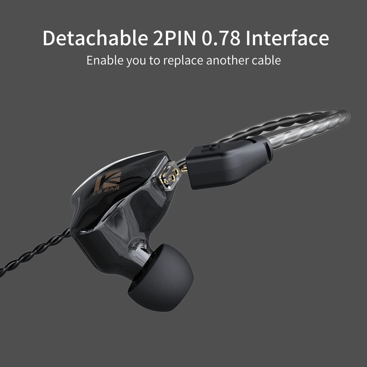 keephifi KBEAR KS1 – Monitor intrauditivo IEM con cable, auriculares individuales DD de alta fidelidad, graves profundos, sonido estéreo,