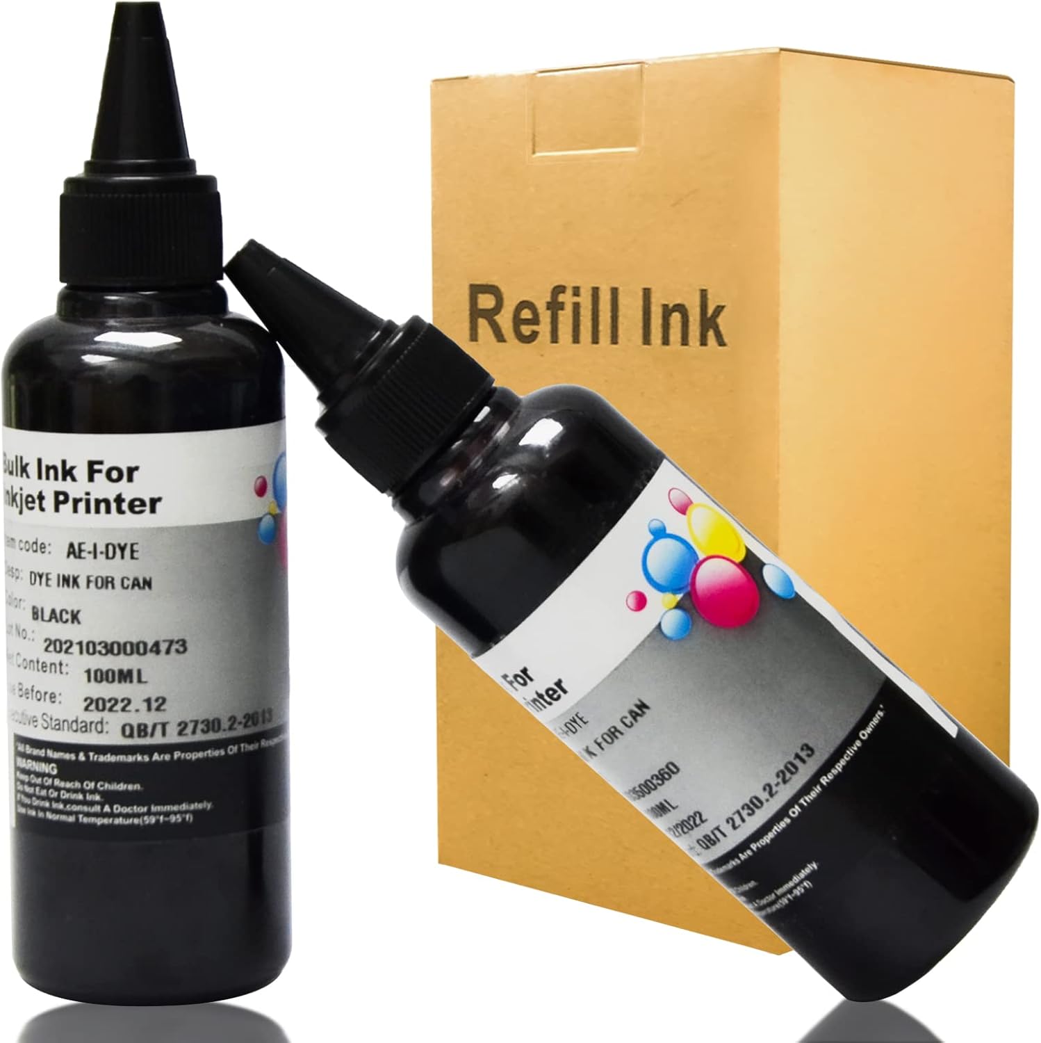 Kit de recarga de tinta 2x100ML negro para Canon 250 251 270 271 280 281 1200 2200 PG240 CL241 PG245 CL246 PG210 Cartucho de tinta recargable CIS