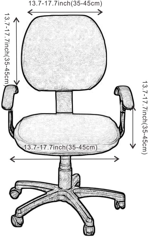 Jinzio – Funda para silla de oficina de computadora Funda protectora dividida y elástica de poliéster universal de para silla de oficina