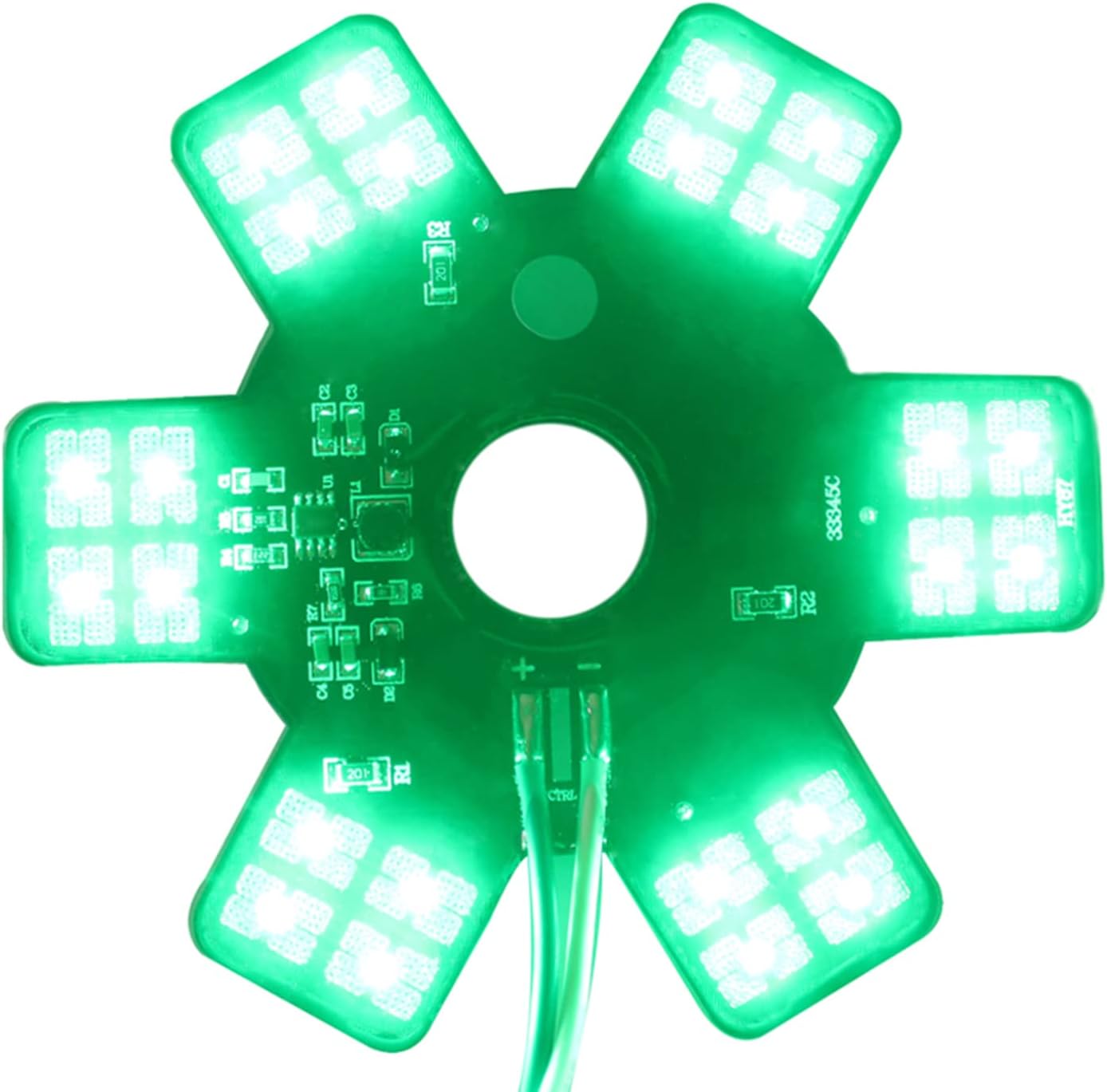 BOLANTON Filtro de aire LED de 5 pulgadas con filtro de aire decorativo estilo hexagonal para camión Peterbilt, Kenworth, remolques, caravanas,