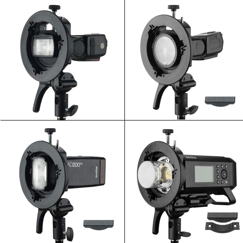 Godox Softbox de 32 x 32 pulgadas con soporte Godox tipo S Speedlite, kit de softbox portátil de montaje Bowens adecuado para Godox V1 AD200Pro