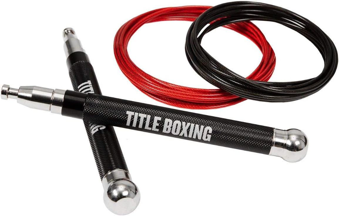 TITLE Boxing Cuerda de velocidad ajustable de lujo – Cuerda de saltar, entrenamiento de boxeo, acondicionamiento de boxeo, agilidad de boxeo,