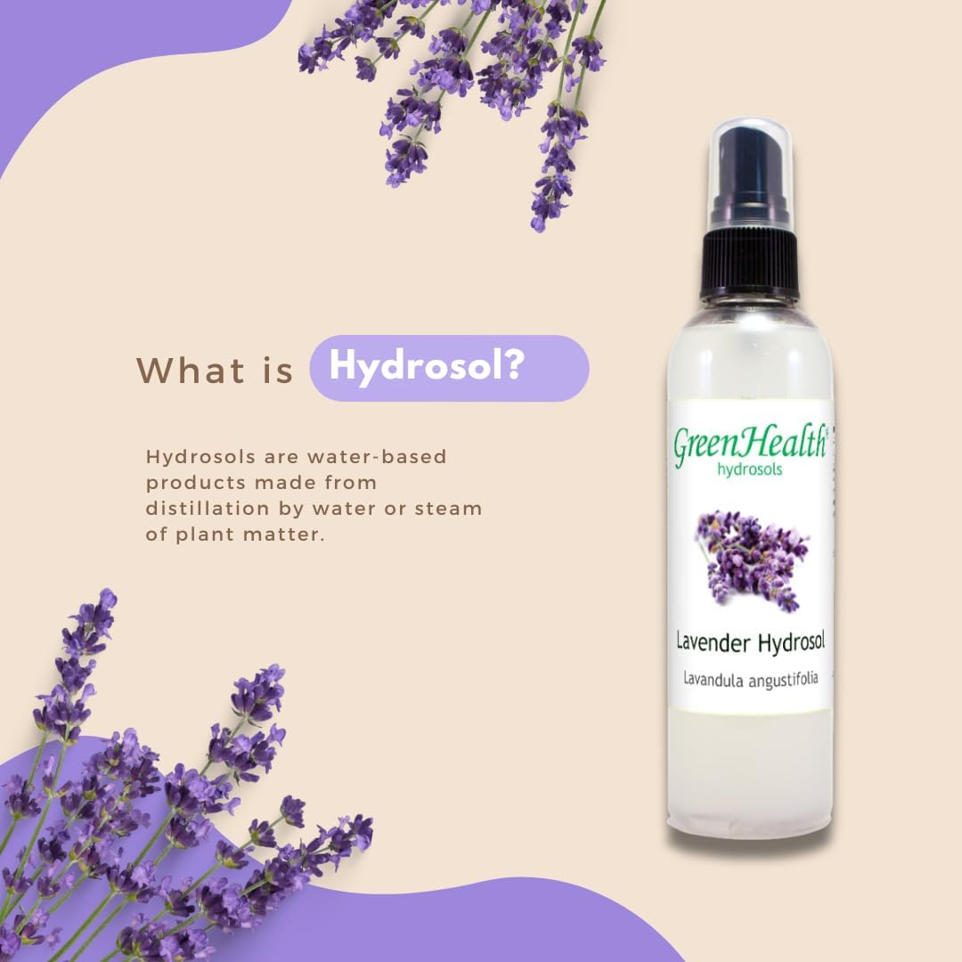 Lavender Hydrosol (agua floral)  jarra de plástico de 8 onzas líquidas con tapa  100% puro (no aceite)