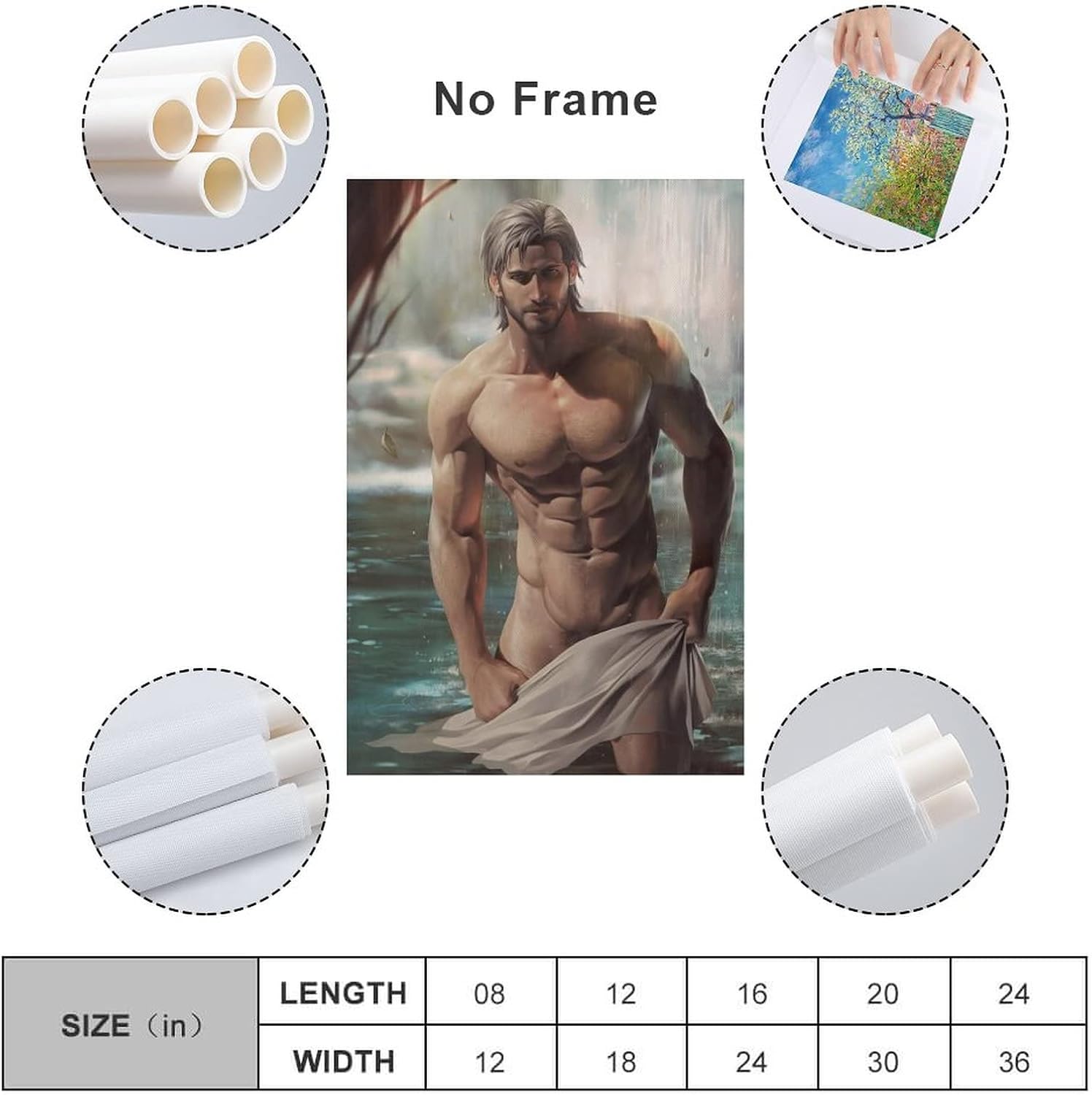 Póster de hombre sexy con músculo gay, impresión artística para pared, pintura fotográfica, cuadro colgante, decoración de dormitorio familiar,