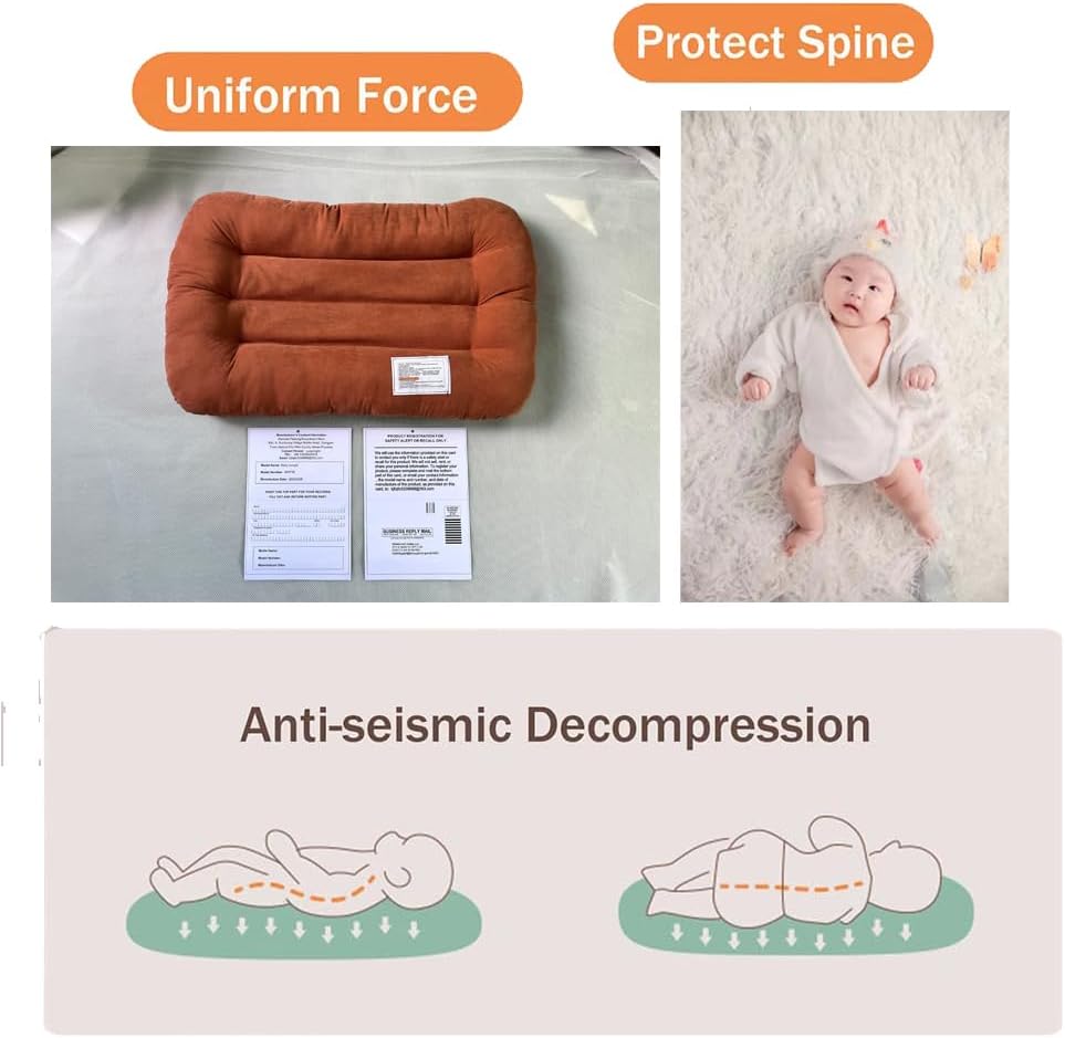 Tumbona de bebé, almohada para tumbona de bebé de 0 a 24 meses, nido de tumbona para bebé, almohada para tumbona para recién nacido (gris oscuro)