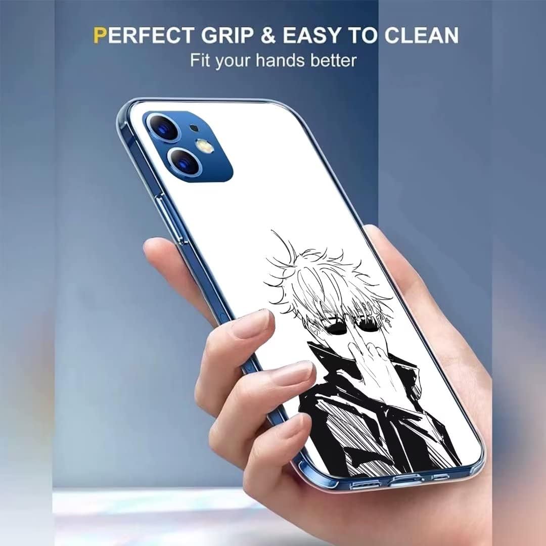 Anime Gojou Awesome Jujutsu – Funda para teléfono compatible con iPhone 13 Pro Max Kaisen, funda de silicona a prueba de golpes