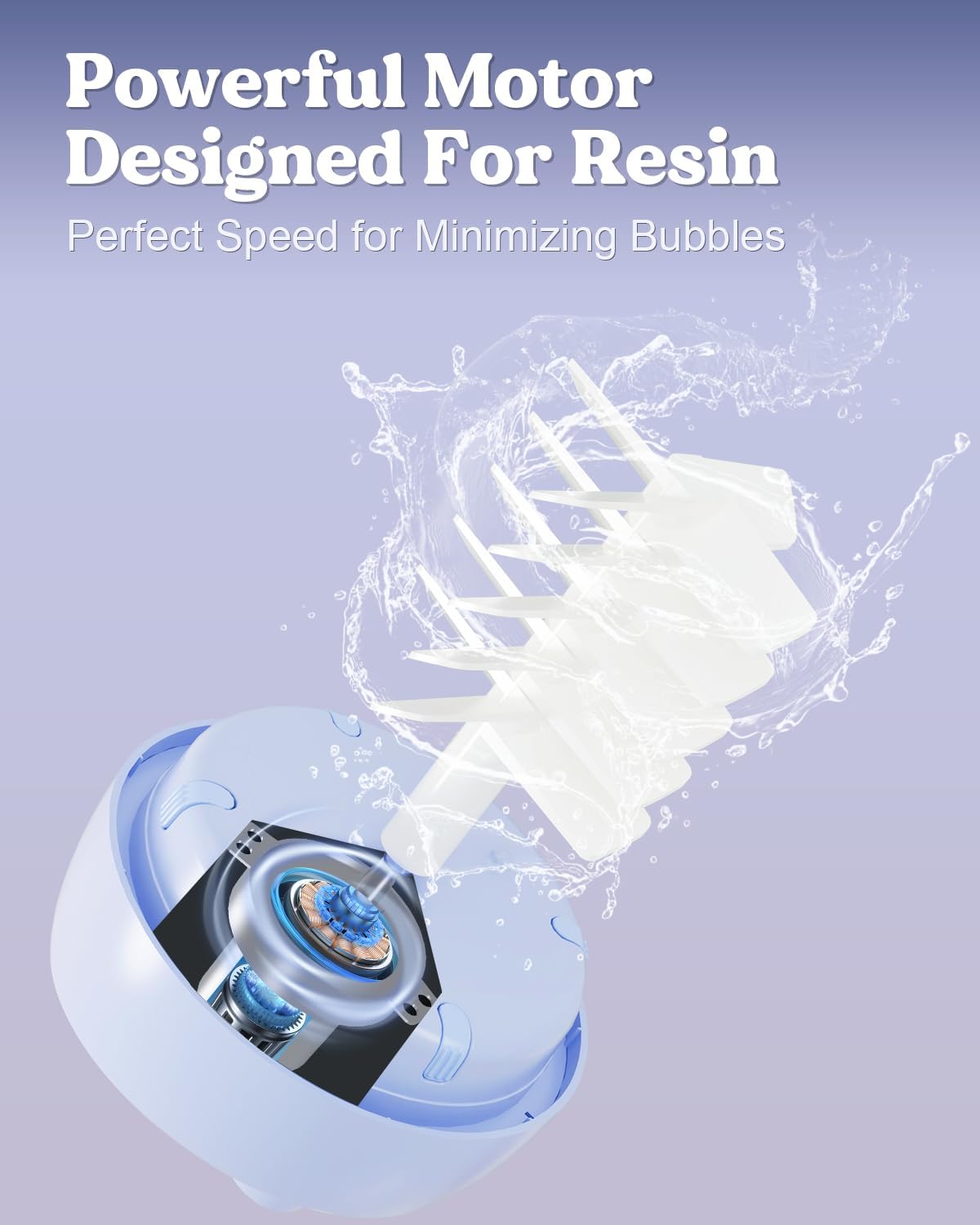 LET’S RESIN Mezclador automático de resina, mezclador epoxi fácil de limpiar, agitador eléctrico para mezcla de 24 onzas líquidas, suministros de