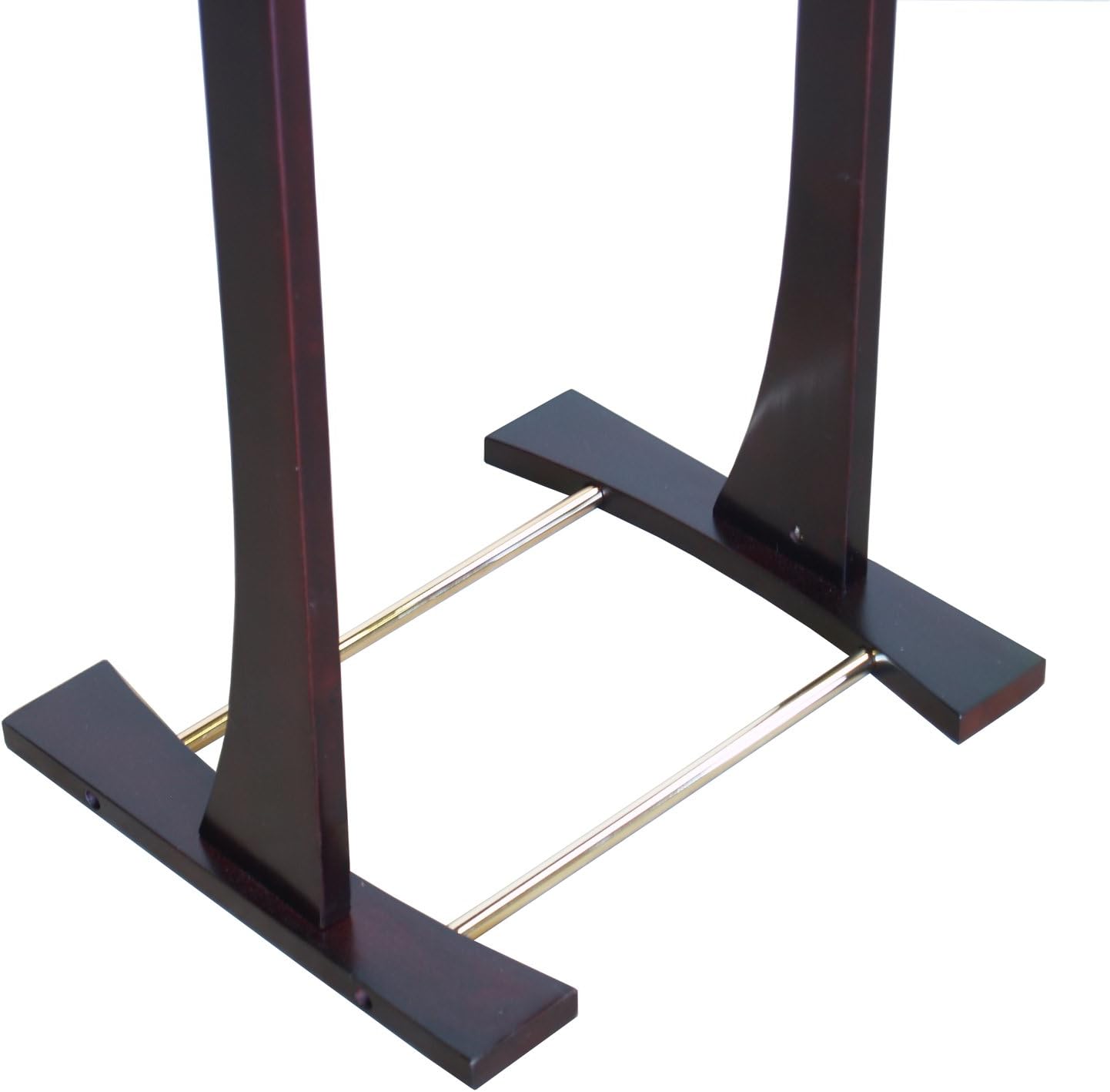 Proman Products Ashton Valet VL36006 – Soporte para traje con bandeja superior, colgador de contorno, barra de pantalones y zapatero, 17 pulgadas de