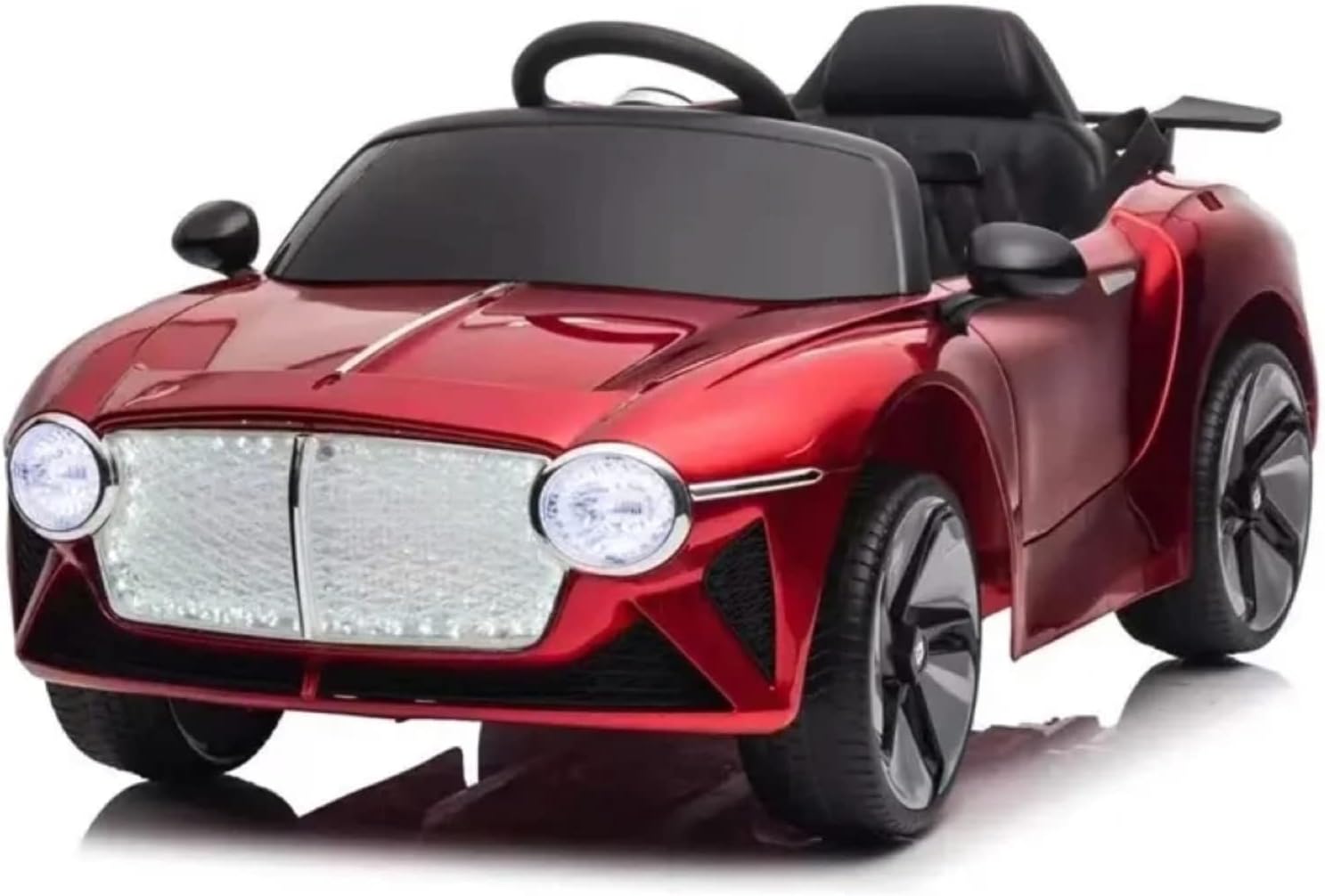 Coche recargable para niños control remoto, faros y aventuras infinitas  Juguete ideal para interiores y exteriores para niños (rojo)