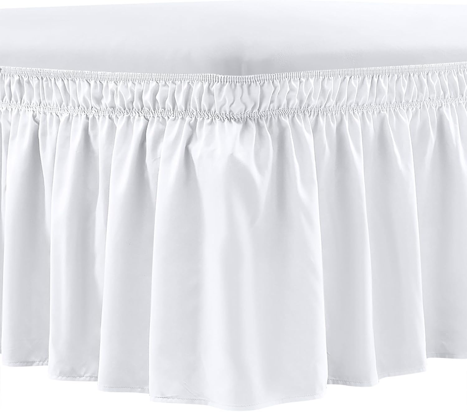 Falda de cama King, con volantes antipolvo para cama de tamaño King, fácil ajuste con caída a medida de 15 pulgadas, falda de cama elástica