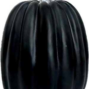 Calabazas artificiales decorativas grandes de 8 pulgadas para decoración de Halloween, Acción de Gracias, cosecha de otoño (negro, tamaño único) Calabazas artificiales decorativas grandes de 8 pulgadas para decoración de Halloween, Acción de Gracias, cosecha de otoño (negro, tamaño único)