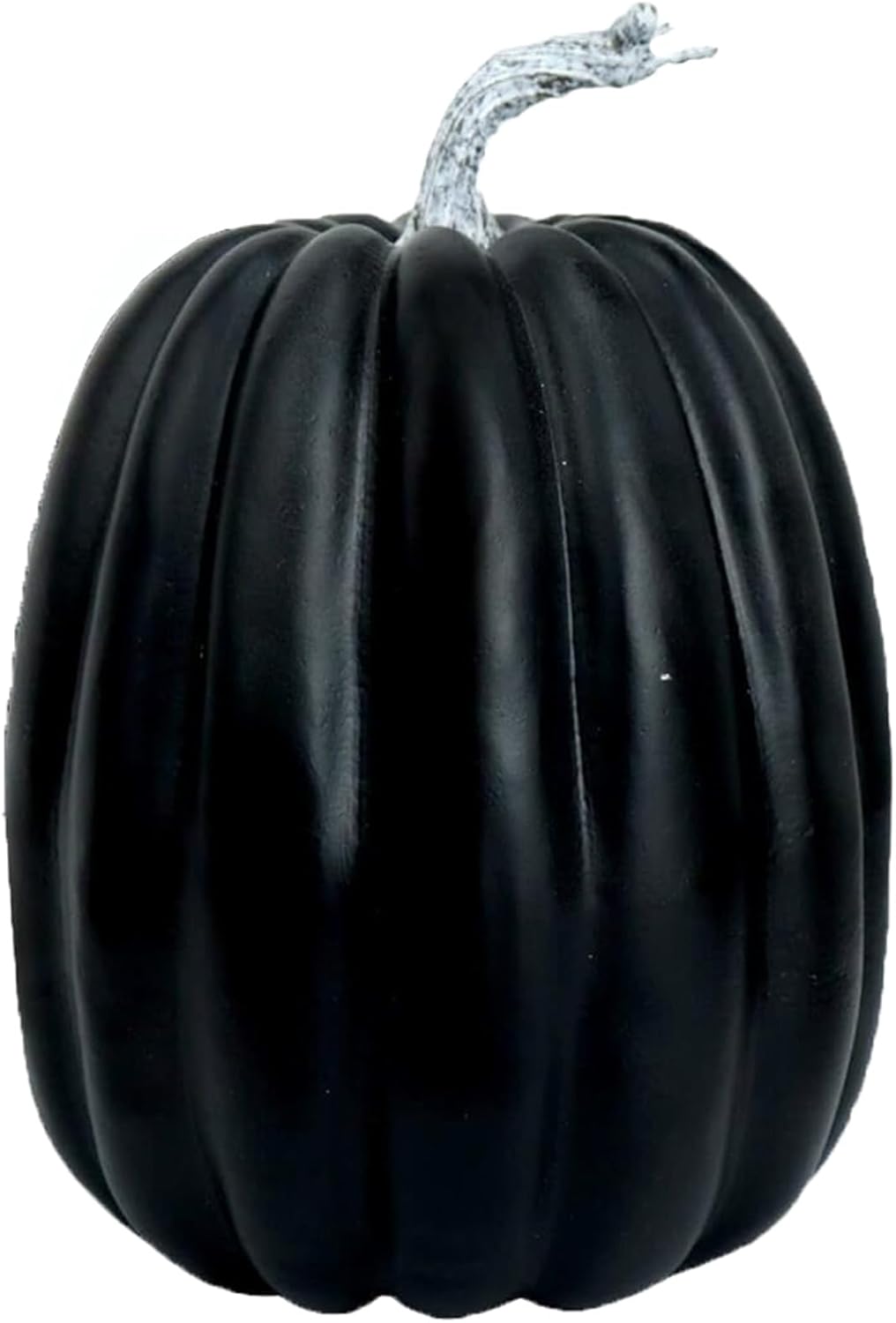 Calabazas artificiales decorativas grandes de 8 pulgadas para decoración de Halloween, Acción de Gracias, cosecha de otoño (negro, tamaño único)