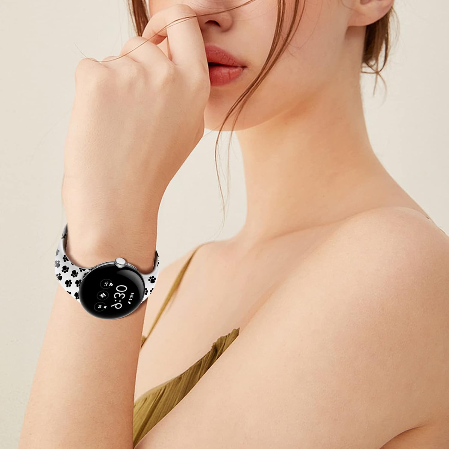 Correas de impresión compatibles con Google Pixel Watch, correa de silicona suave, transpirable, repuesto para Google Pixel Watch 21, mujeres y
