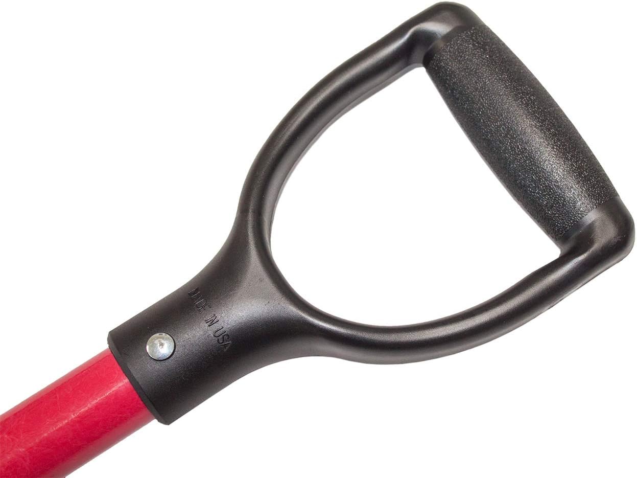 Bully Tools 92390 Levantador de césped de calibre 12 con mango de fibra de vidrio D-Grip y vástago de acero