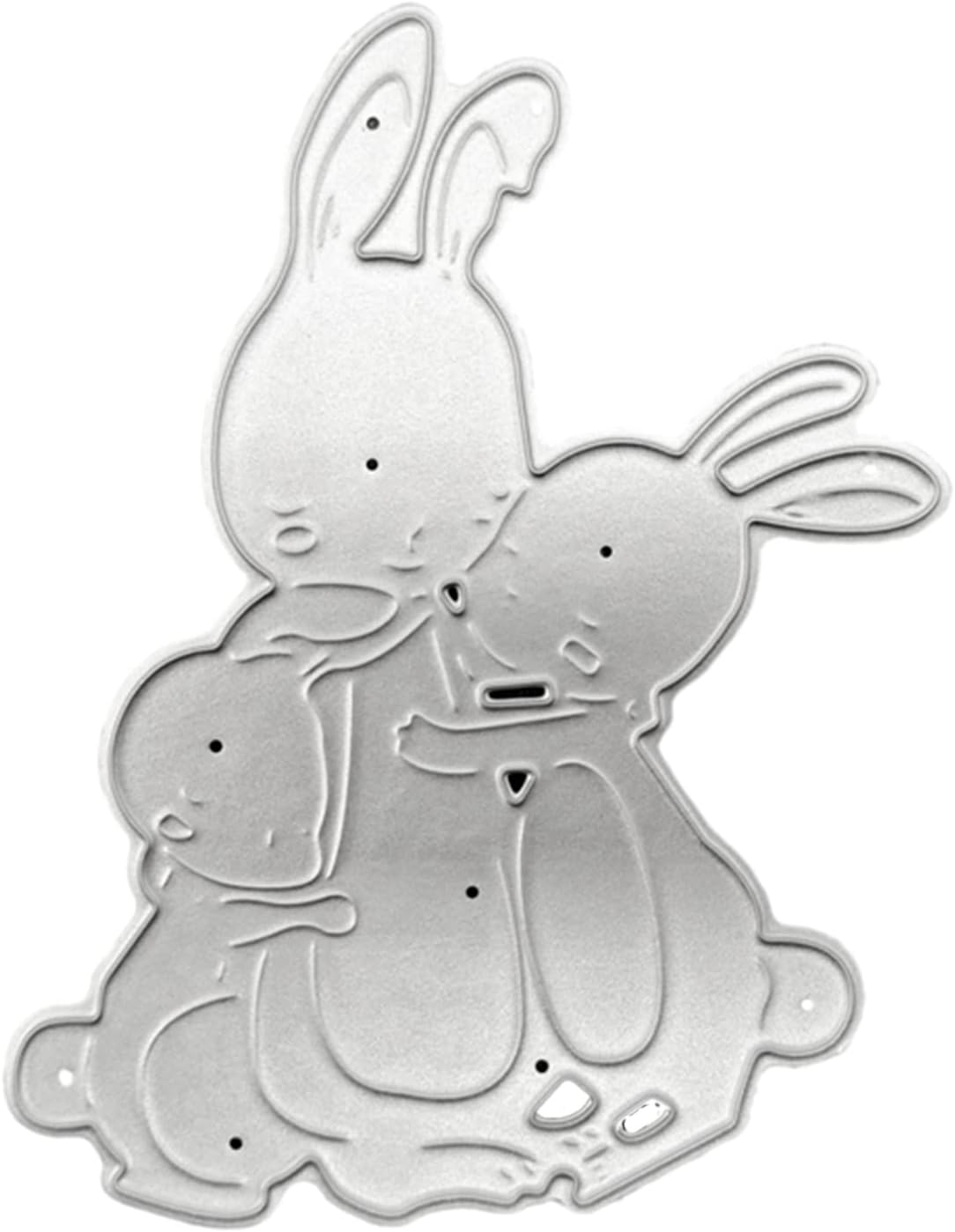 Plantilla de molde de estampado en relieve de conejos de Pascua, troquelado, para manualidades, álbumes de fotos, decoración de álbumes de fotos,