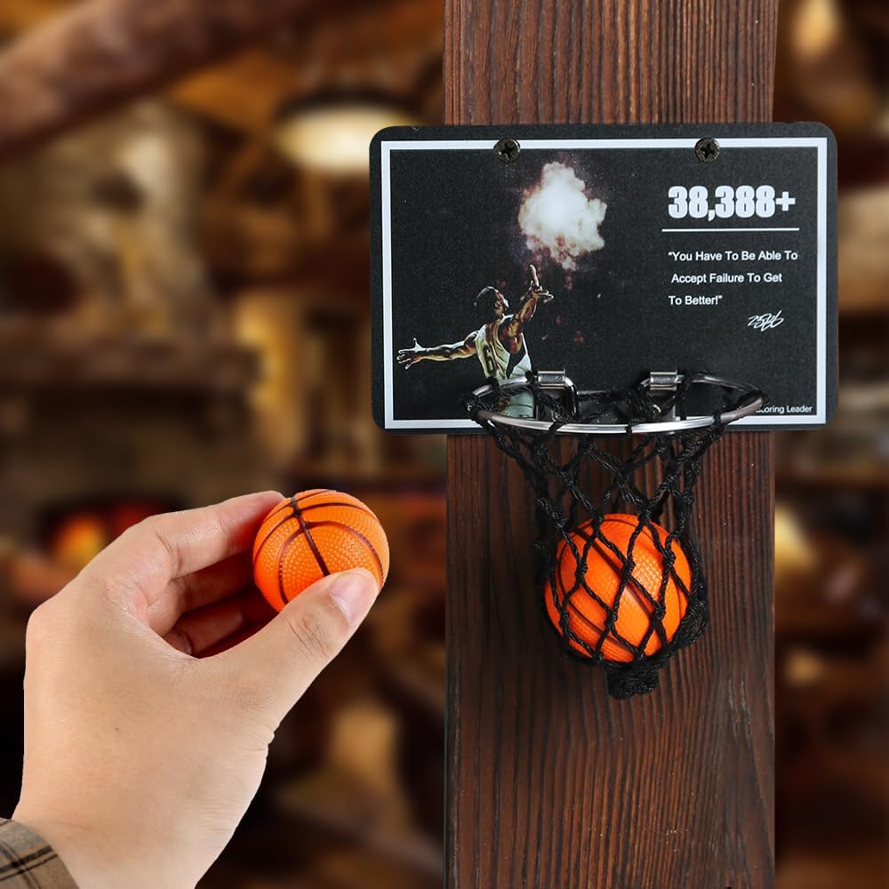 GYSH – Mini aro de baloncesto de escritorio de oficina para interiores, mini baloncesto de espuma y aro, se puede instalar en el escritorio, en la