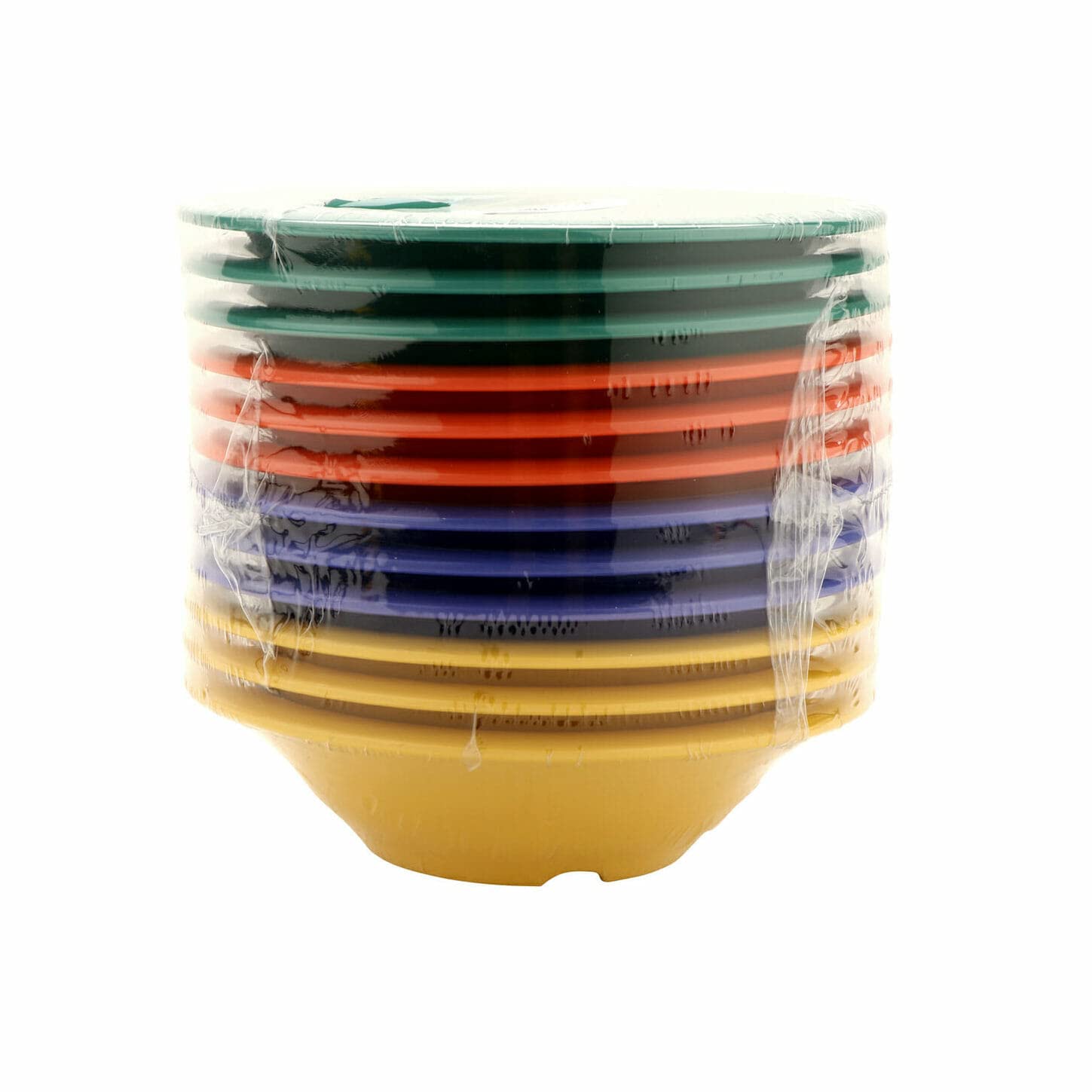 G.E.T. B-127-MIX – Cuenco de melamina con borde estrecho para frutapostre, 12 onzas, varios colores (juego de 12)