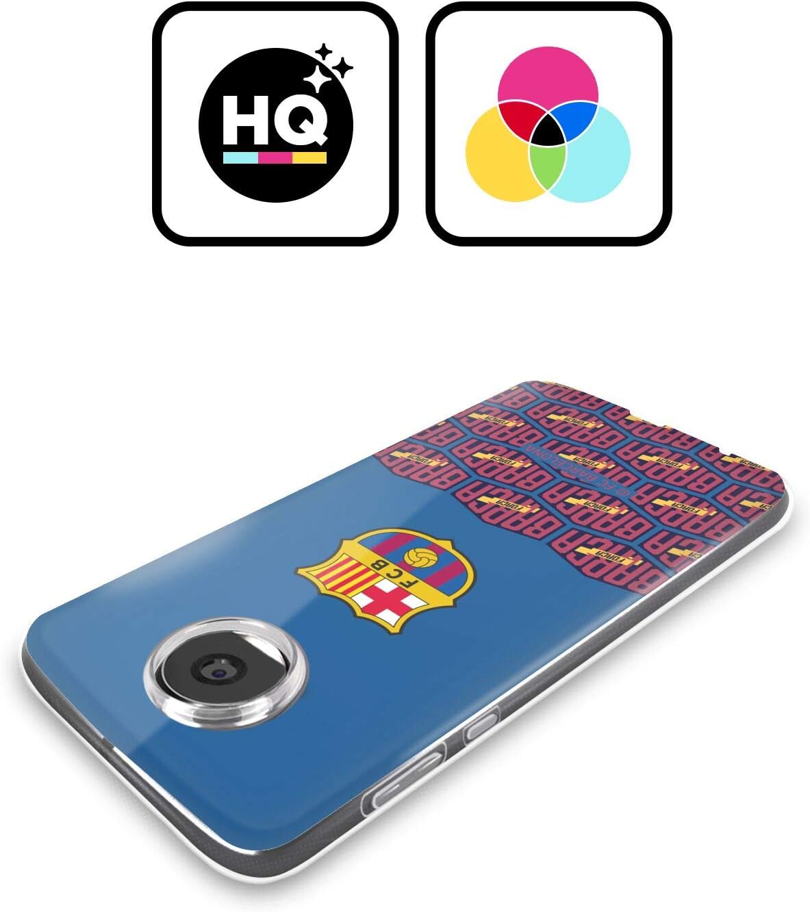 Head Case Designs Officially Licensed FC Barcelona Logo and Pattern Forca Barca Soft Gel Case Compatible with Motorola Moto Edge 40