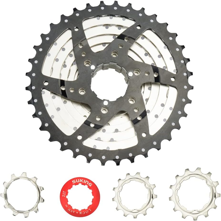 CYSKY Casete de 11 velocidades 11-25T11-28T11-32T11-36T11-40T11-42T11-46T11-50T Compatible con ShimanoSunraceSram Bike Freewheel, apto para