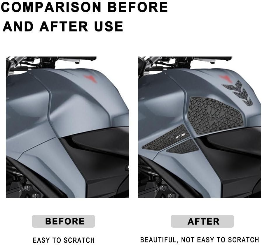 Motorcycle Fuel Tank Sticker Motorcycle Fuel Tank Pad Tank Protection Stickers Knee Grip Traction Pads Anti-Slip for Y&AMAHA MT-03 MT-25 MT03 MT25