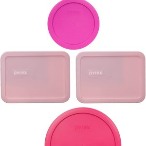 Pyrex (2) 7200-PC Nouveau Pink & (1) 7201-PC tapas rosas y (2) 7210-PC Loring Pink Tapas y (1) 7402-PC fucsia tapas Pyrex (2) 7200-PC Nouveau Pink & (1) 7201-PC tapas rosas y (2) 7210-PC Loring Pink Tapas y (1) 7402-PC fucsia tapas