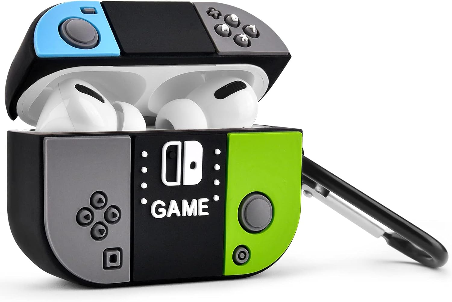 KOREDA Funda compatible con AirPods Pro de 12 generación, funda de diseño de juego Cool Switch para AirPods Pro, bonita funda de silicona de dibujos