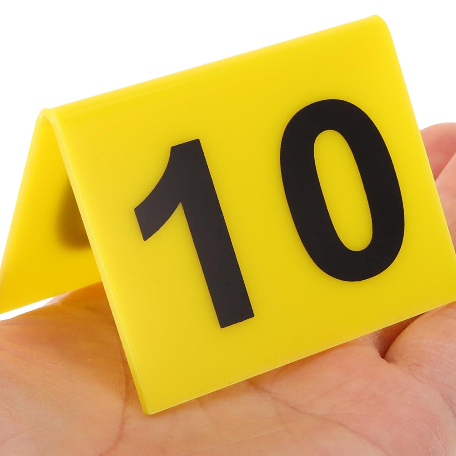 10 Uds. Marcadores de escena del crimen Señalización amarilla para escena del crimen Marcadores de evidencia temática Suministros de recuerdo de