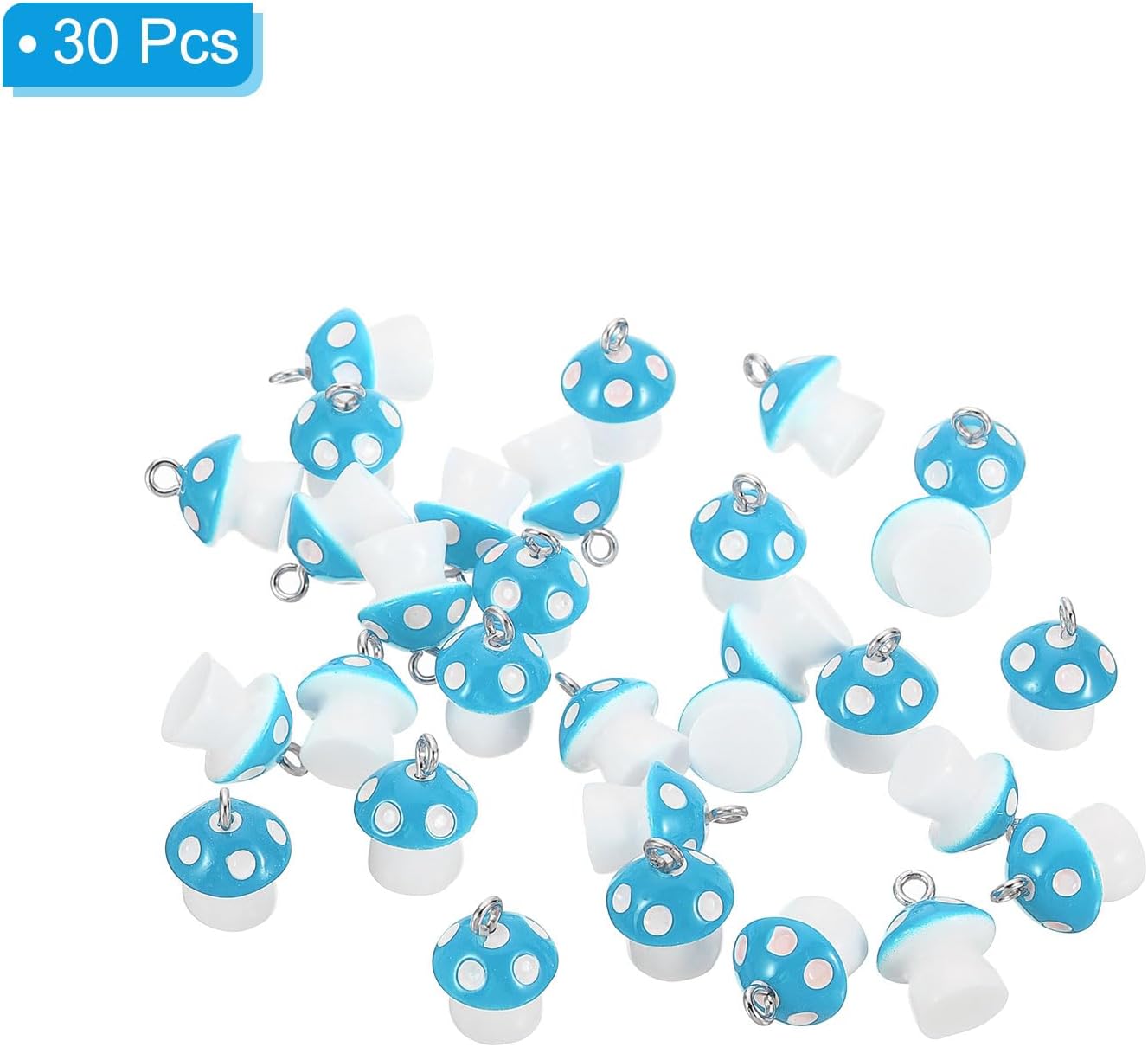 PATIKIL Dije de hongo, 30 piezas de mini dije de hongo, resina a granel, hermoso diseñador lindo para hacer joyas, pulseras, aretes, collares,