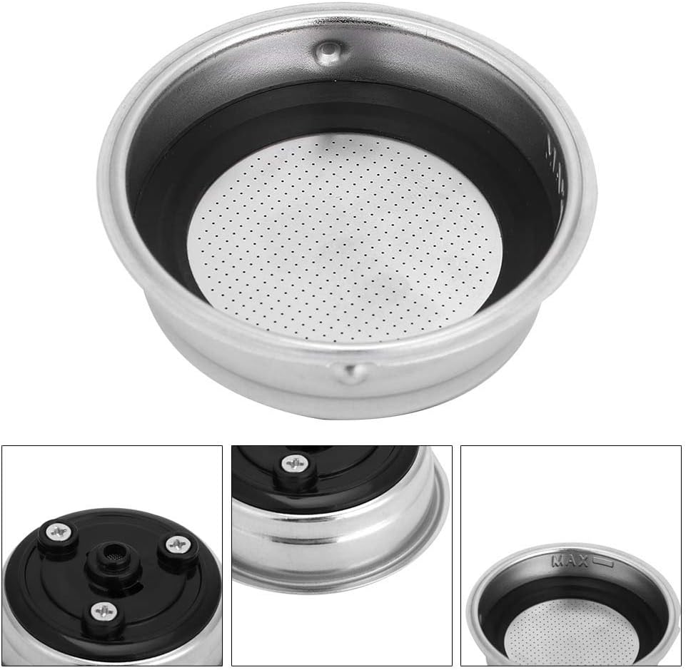 Colador de cesta de café, cesta de filtro de acero inoxidable, cesta portafiltro de repuesto para máquinas de oficina en casa, portafiltro (porción