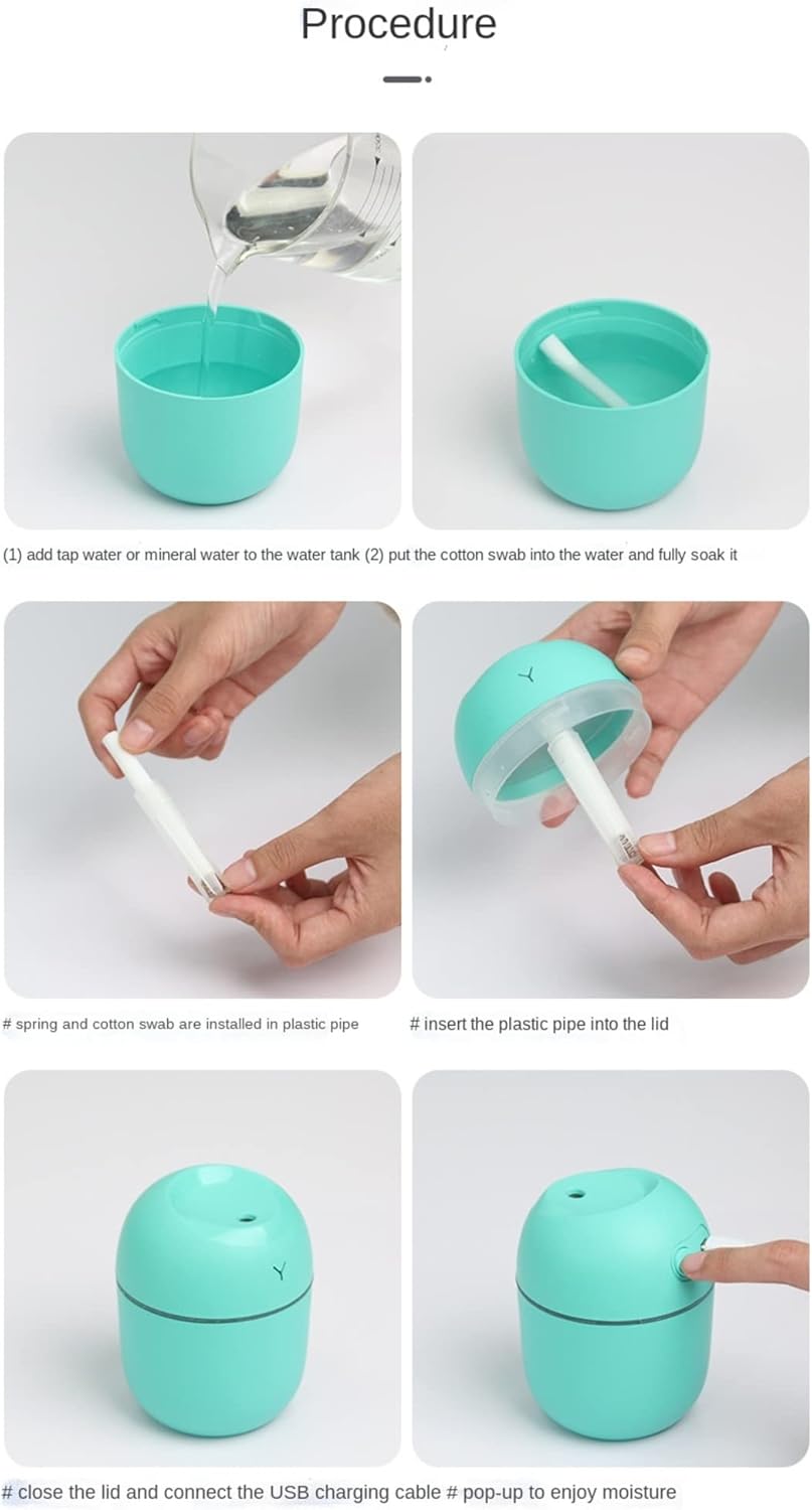 Mini portátil USB ultrasónico humidificador de aire Aroma Difusor de aceite esencial (blanco)