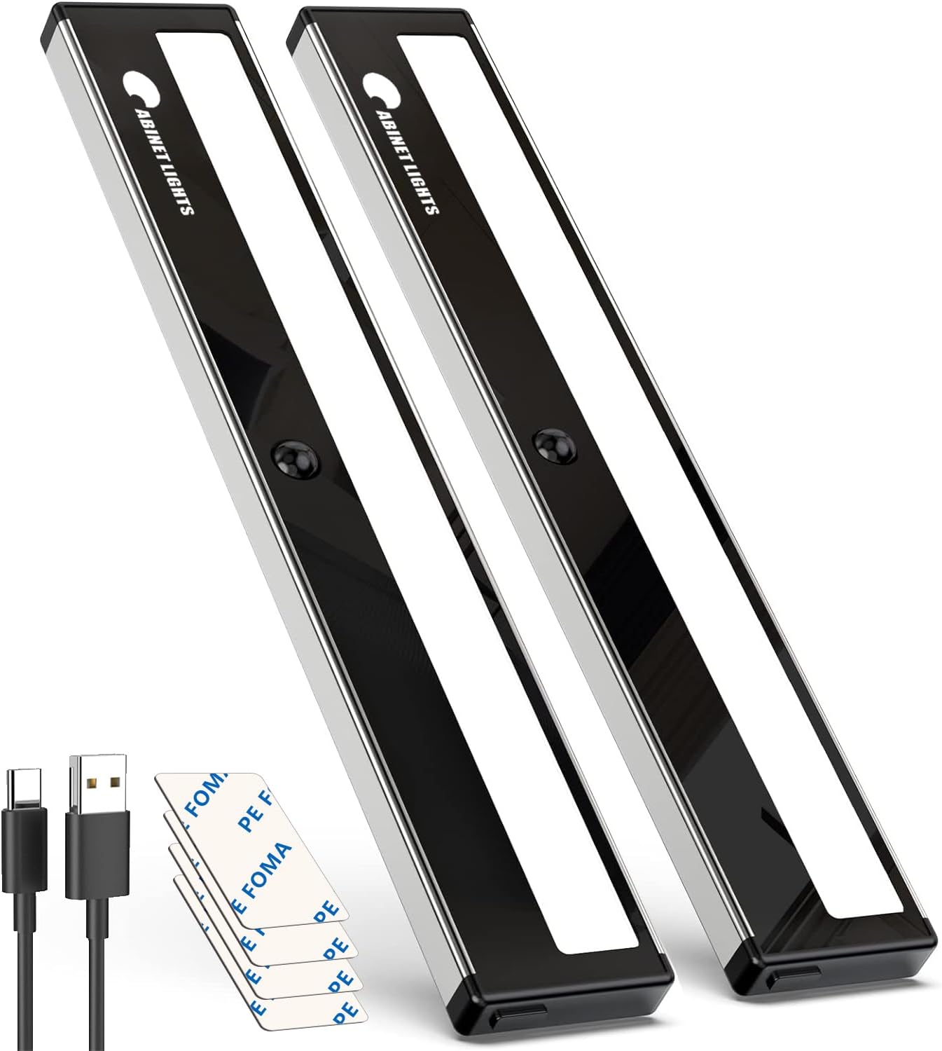 Dr.HOMLAB Luces para debajo del gabinete, 54 luces LED para debajo de la encimera, cuidado de los ojos, iluminación de gabinete con sensor de