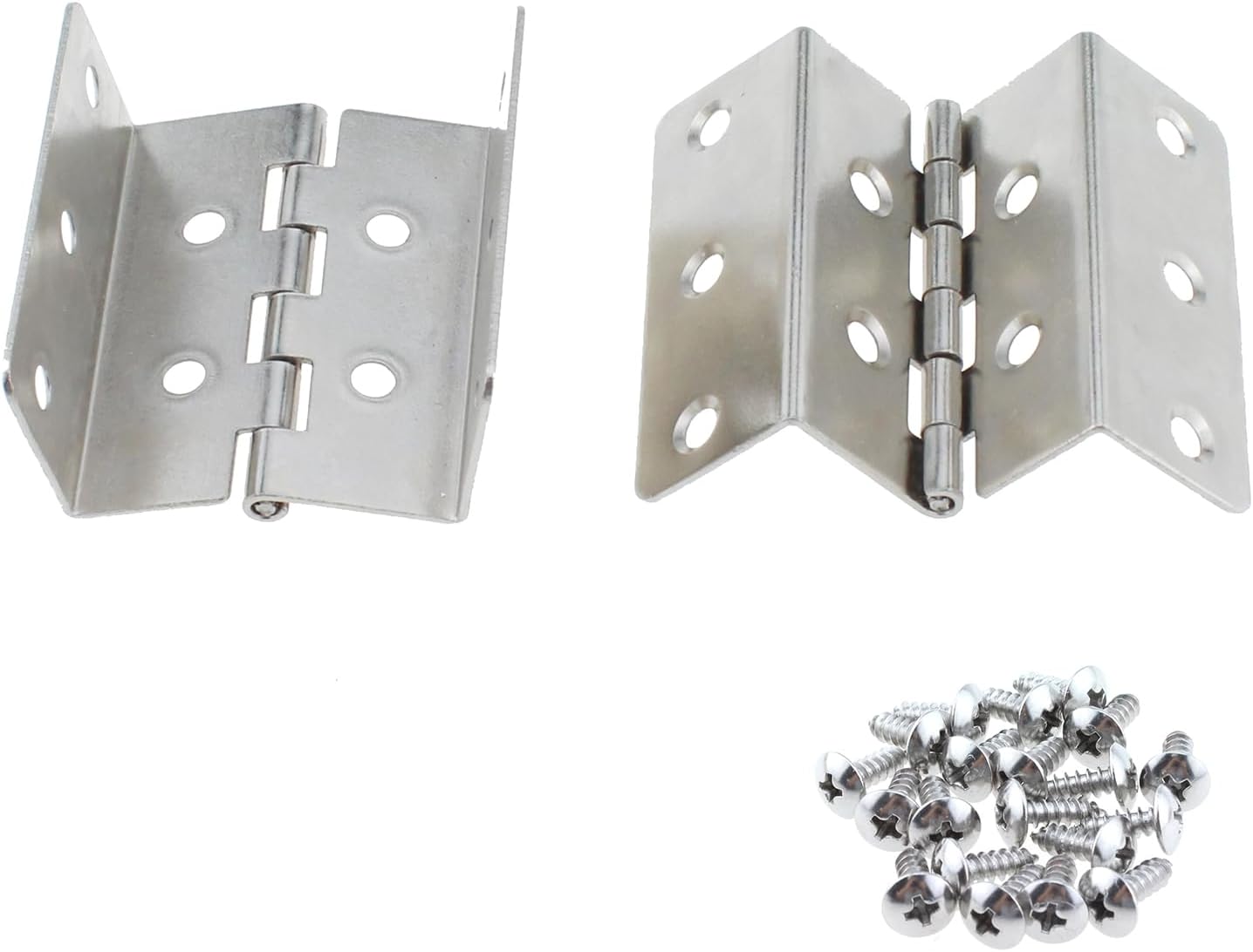 Bisagras decorativas de caja de 2 piezas, 1.732 x 0.591 x 0.039 in, cuatro bisagras plegables para puerta, gabinete, muebles, baúl de joyería vintage