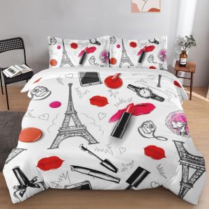 Juego de funda de edredón, juego de ropa de cama de maquillaje para niños y adultos, juego de ropa de cama para decoración de dormitorio de niños y Juego de funda de edredón, juego de ropa de cama de maquillaje para niños y adultos, juego de ropa de cama para decoración de dormitorio de niños y