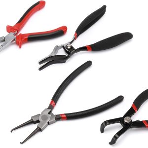 CASOMAN Juego de 4 alicates para línea de combustible, alicates para quitar mangueras, pinza de filtro de combustible de 9 pulgadas, clip de CASOMAN Juego de 4 alicates para línea de combustible, alicates para quitar mangueras, pinza de filtro de combustible de 9 pulgadas, clip de