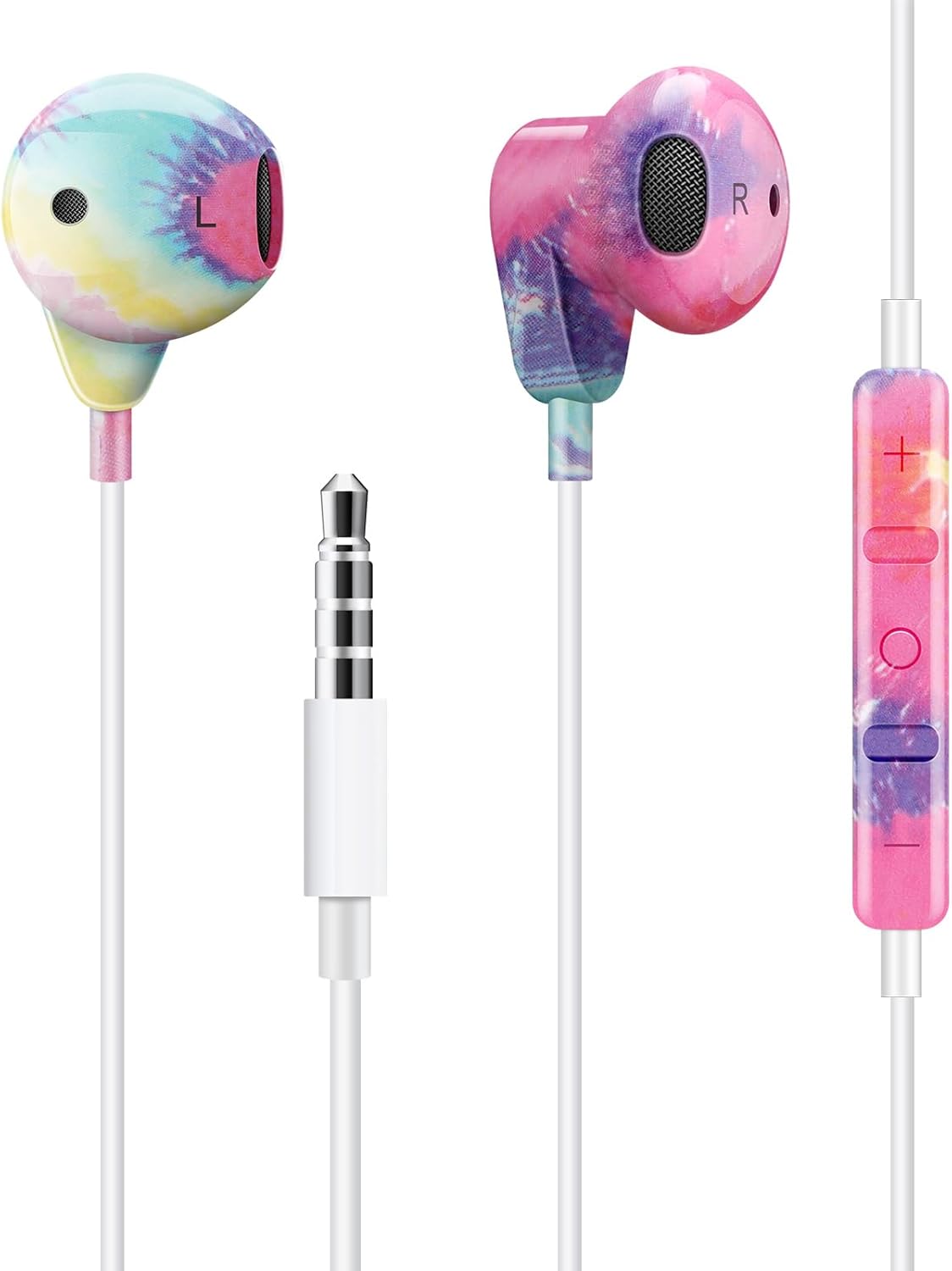 XNMOA Auriculares con cable con micrófono, auriculares con cable de 0.138 in, auriculares con cable intrauditivos estéreo de alta fidelidad,