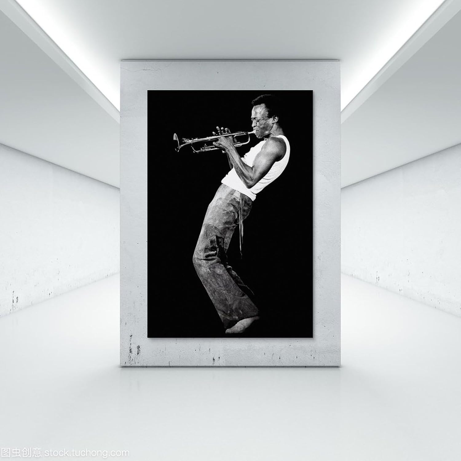 RJETZMU Miles Davis – Póster artístico, pintura artística para pared, lienzo para decoración de dormitorio, 12 x 18 pulgadas (11.8 x 17.7 in),