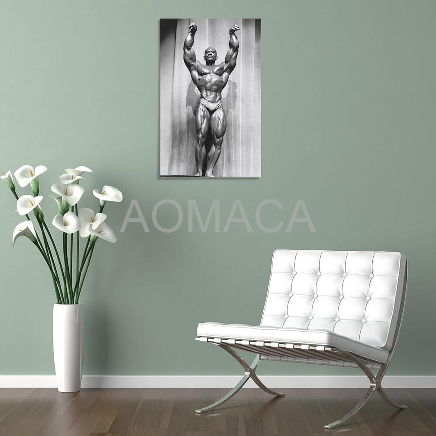 MOJDI Póster de Sergio Oliva para culturista, 4 pósteres e impresiones de pintura en lienzo para decoración de sala de estar, dormitorio, 20 x 30