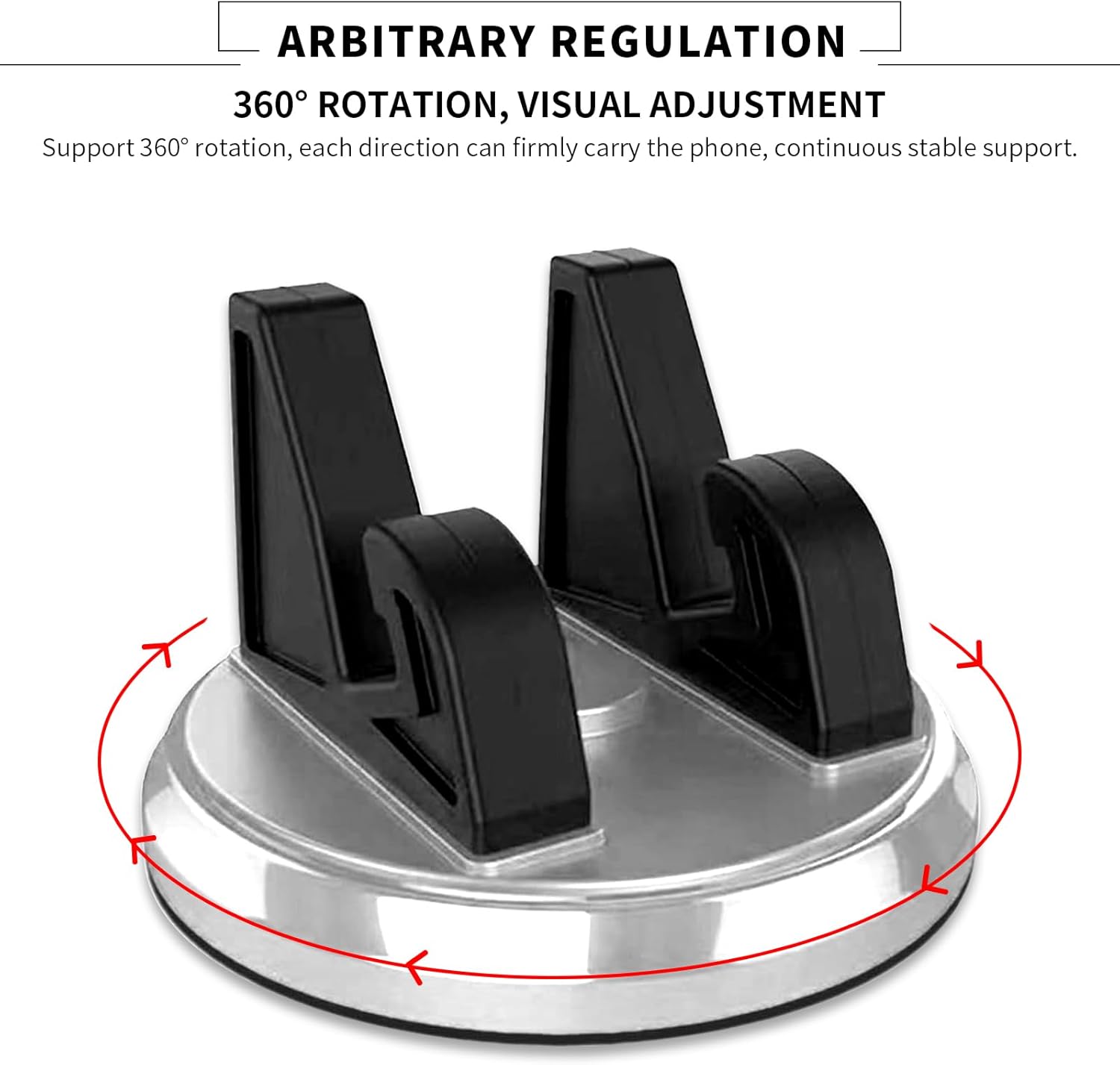 1 soporte para teléfono móvil para tablero de automóvil, giratorio de 360, triangular, estable, antideslizante, base de navegación, accesorios de
