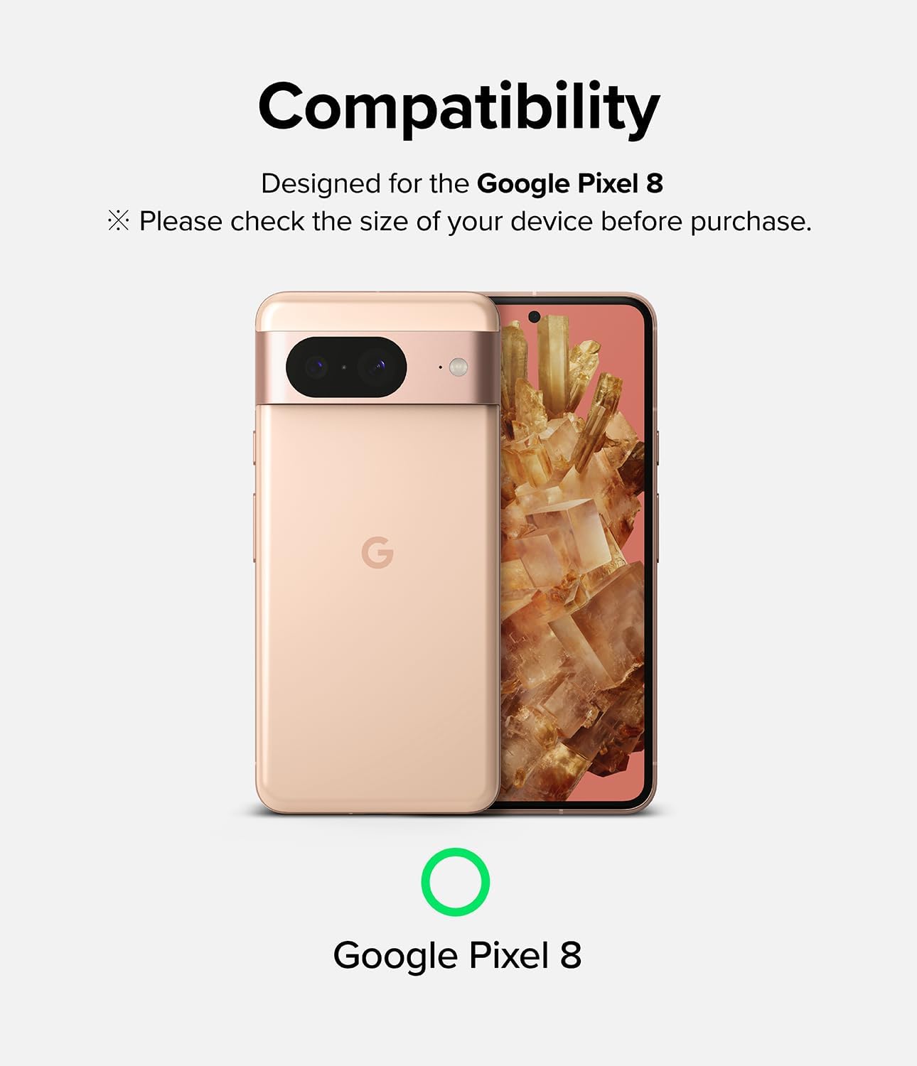 Ringke Vidrio súper fácil de instalar compatible con Google Pixel 8, compatible con fundas, inastillable, dureza 9H de alta calidad, vidrio templado