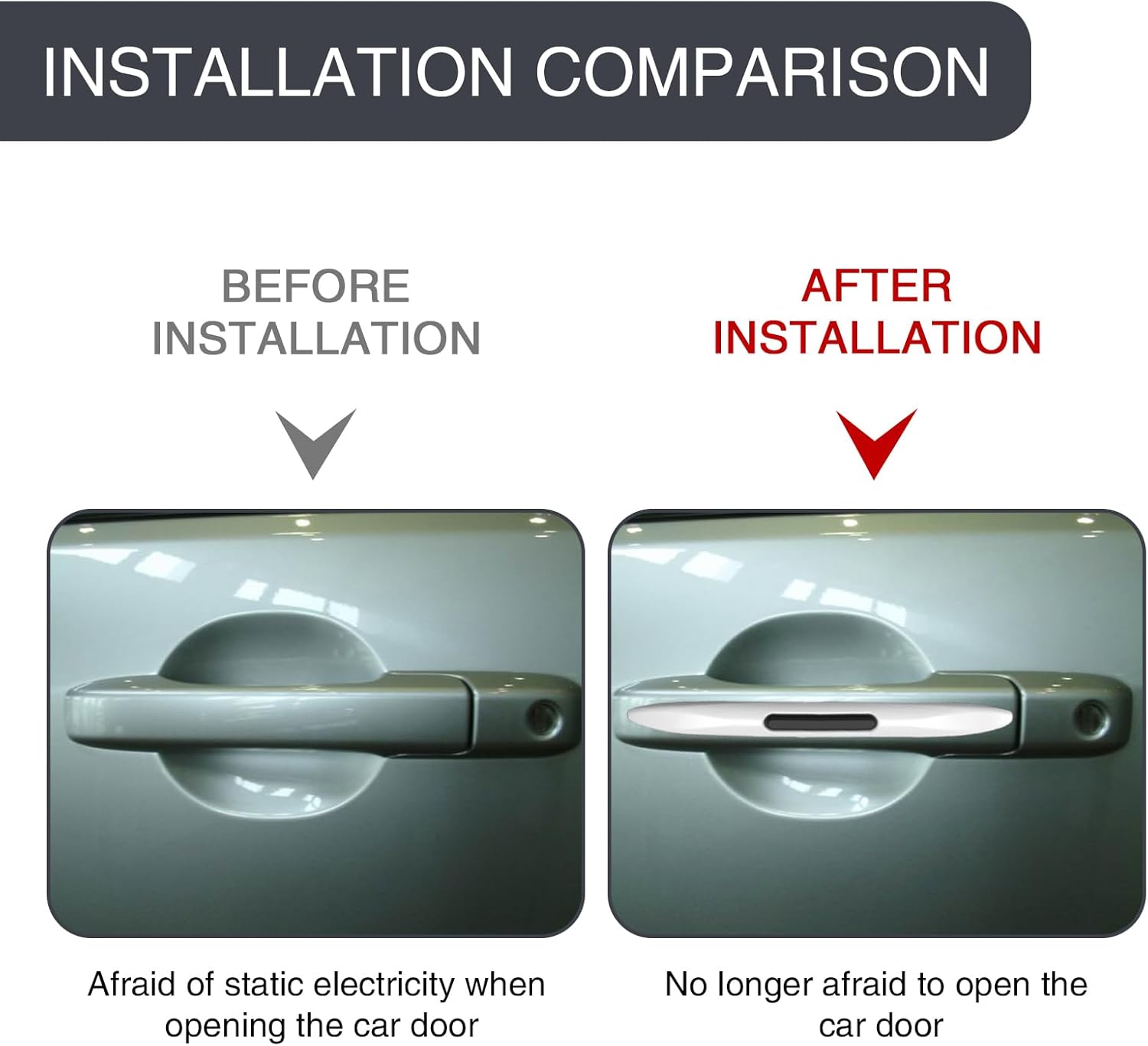 4 tiras anticolisión para borde de puerta de automóvil, 5.62 x 2 pulgadas de silicona para espejo retrovisor que absorbe los golpes, adhesivos