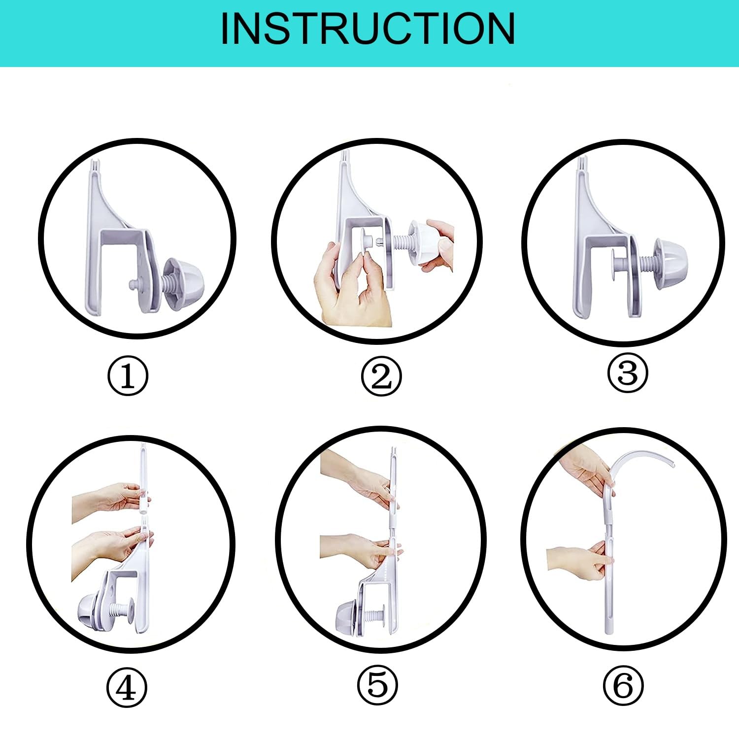 DIY 25 pulgadas cuna móvil campana titular cama infantil decoración juguetes caja de música giratoria tuerca tornillo brazo soporte