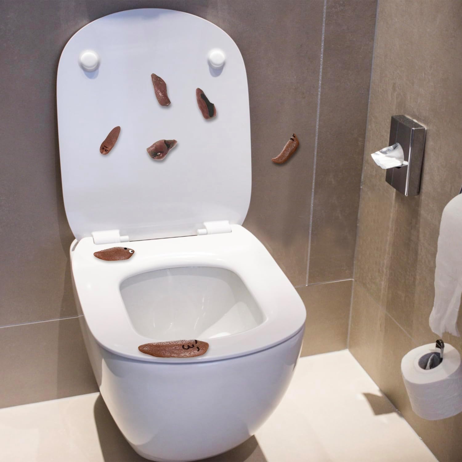 Jishi Poop Finger Slingshot – Paquete de 12 juguetes de goma voladora a granel, regalos de fiesta novedosos tontos, regalos divertidos para niños,
