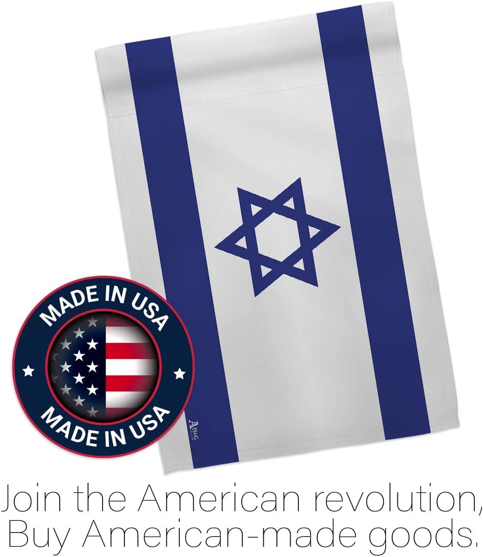 Americana Home & Garden Bandera de Israel de Israel para exteriores, paquete de pancartas para jardín, césped, jardín, pared al aire libre, póster