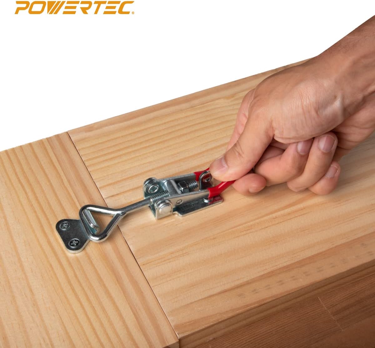 POWERTEC 20307-P2 Abrazadera de palanca de perno en U ajustable de alta resistencia con capacidad de sujeción de 431-700 libras, paquete de 2
