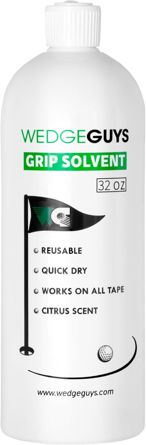 Wedge Guys Disolvente profesional de cinta de agarre de golf para regripping palos de golf  Solución solvente de agarre de golf para fácil