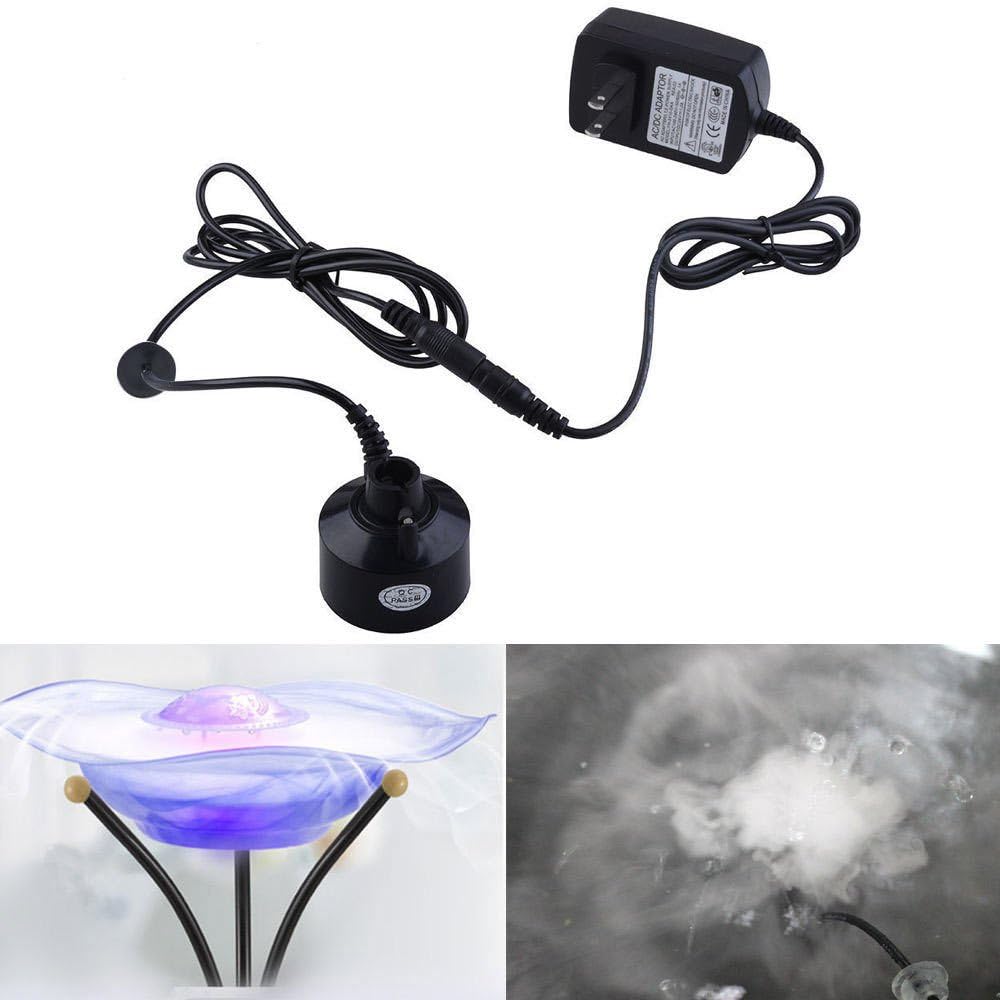 Uranny Mist Maker, 400 mLH de aluminio mini fabricante de niebla ultrasónica Fogger fuente de agua estanque niebla máquina atomizador humidificador