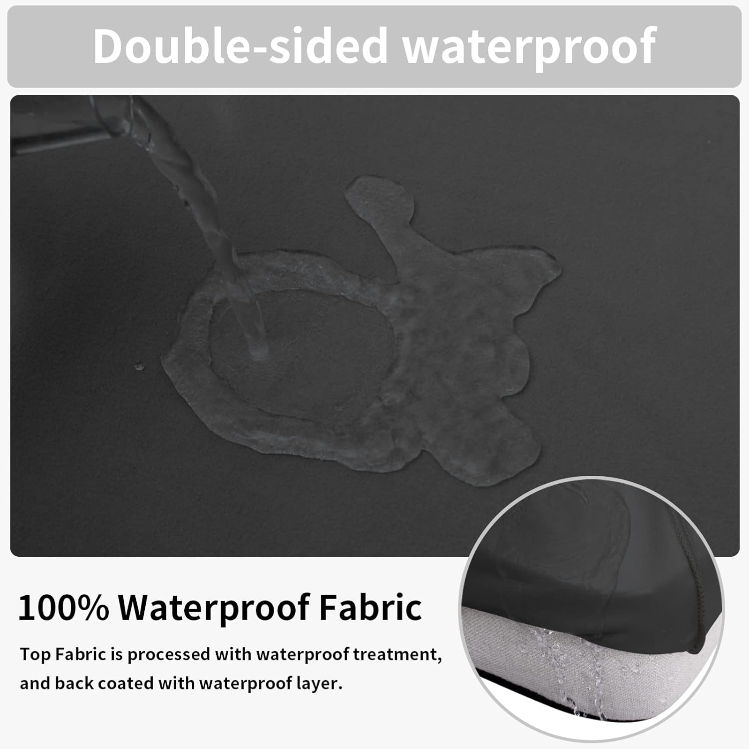 Easy-Going Fundas de cojín 100% impermeables de 4piezas para sofá, seccional izquierdo y derecho en forma de L, funda antideslizante para sofá,