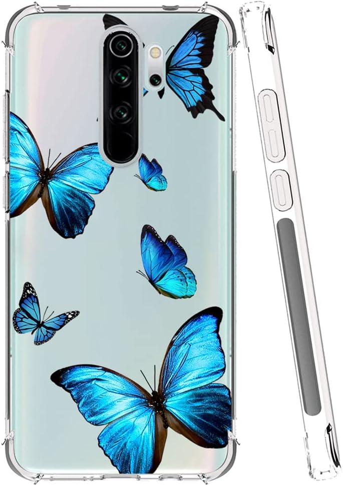 Zoeirc Funda para Redmi Note 8 Pro M1906G7I Funda transparente para niñas y mujeres, TPU suave a prueba de golpes, funda protectora transparente