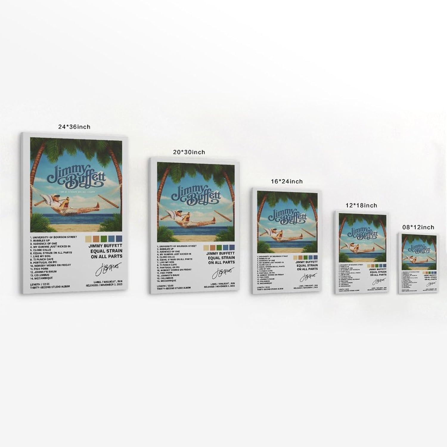 Jimmy – Póster de Buffett con igualdad de tensión en todas las partes, pintura decorativa, lienzo, pósteres de pared e impresión artística moderna