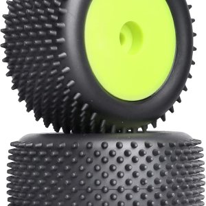 118 RC Buggy neumáticos traseros y ruedas para Wltoys 184011 A959 HSP 94815 94810 HPI Losi Mini T 2.0 118th Rail Buggy modelo, 2 unidades (verde) 118 RC Buggy neumáticos traseros y ruedas para Wltoys 184011 A959 HSP 94815 94810 HPI Losi Mini T 2.0 118th Rail Buggy modelo, 2 unidades (verde)